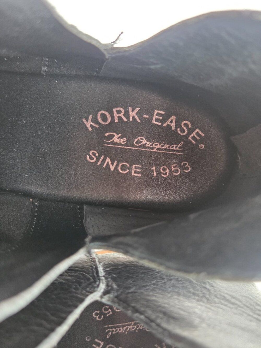 Kork Ease Skye Ankle Boot 9 Black Hand Finished Leather Western Comfort Bootie - Picture 5 of 12